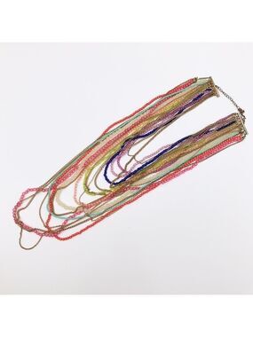 𝅺Aldo Multilayer and Multicolour Beaded Necklace